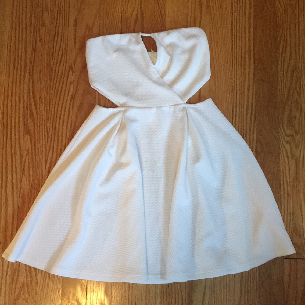 White strapless sundress